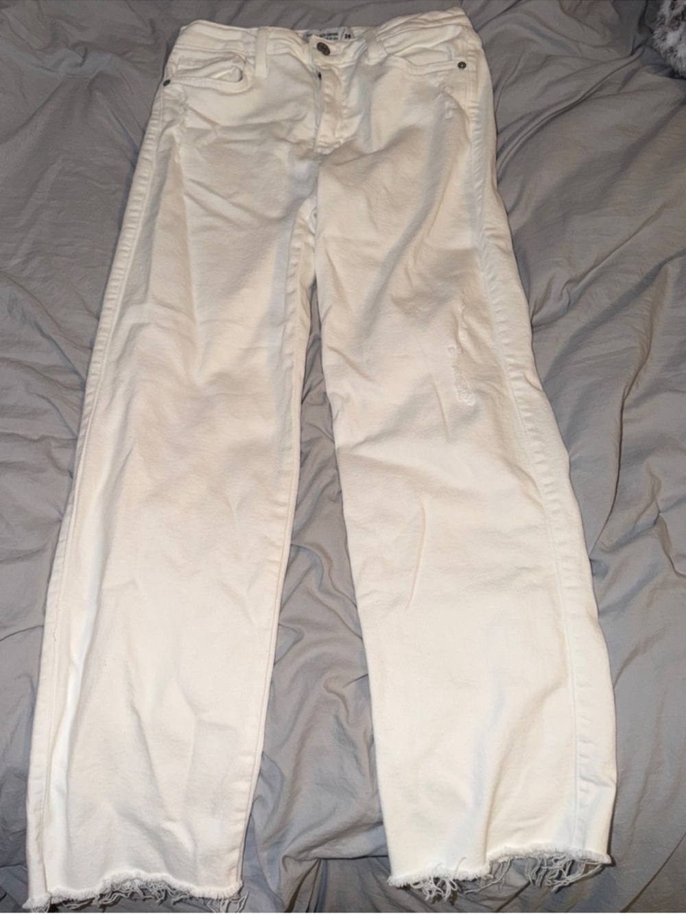 Just Black Denim White Straight Leg Jeans